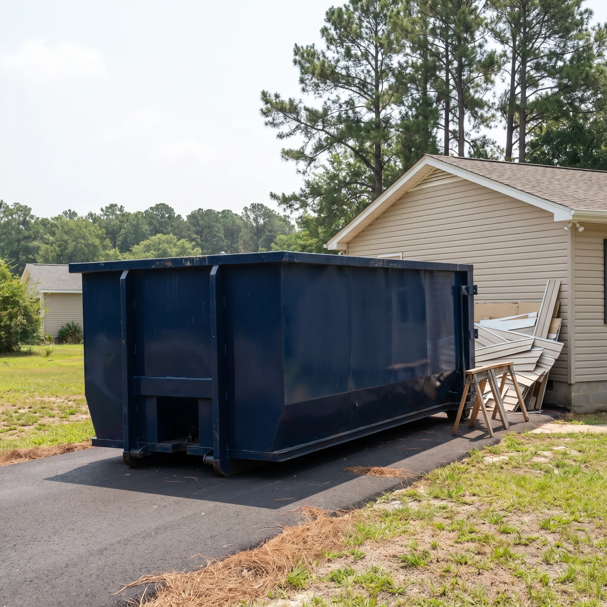 Dumpster on a Berkeley County, SC job site
